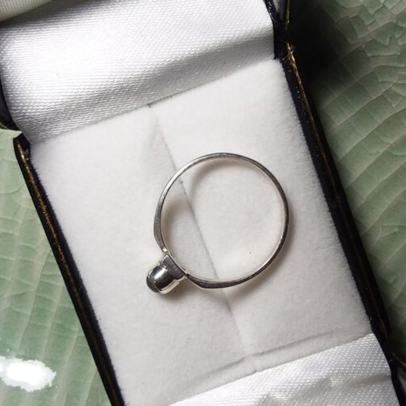 TINY Labradorite Ring | Gorgeous Sterling Setting | Stackable - Picture 7 of 7